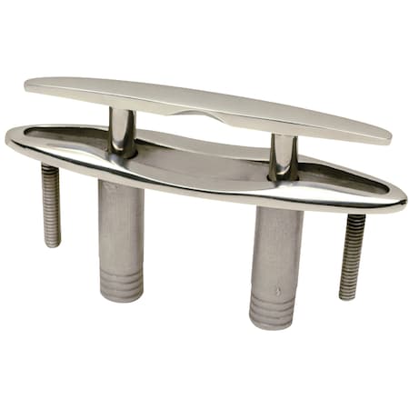 Seachoice Stainless Steel Pull Up Cleat With Studs, 6", Stud: 3/8"-16 thread 30051